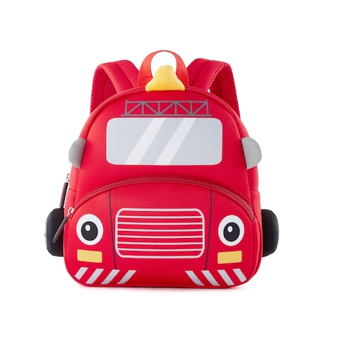 KK CRAFTS Preschool Backpack Toddler Neoprene Animal Schoolbag Lunch backpack for Kids Boys Girls(Fire Engine)