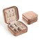 CASEGRACE Travel Jewelry Case, Plush Velvet Jewelry Box Small Jewelry Travel Organizer Display Rings Necklace Bracelet Earrings Storage Case for Women Girls, Sand Brown