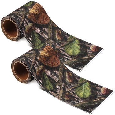 Frienda 2 Rolls Camo Silencing Tape Self Adhesive Camouflage Tape Camo Stealth Silencing Tape for Outdoor Hunting Quieting Metal Hunting Accessories (2.5 Inch Wide)