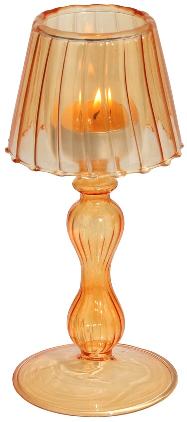 Gurfuy Desk Lamp Shaped Hurricane Candleholders (Amber)