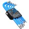VORXEON Allen Wrench Hex Key Set 1.5mm-10mm, 9PCS Metric Long Ball End Blue Allen Key Set L-key with Visible Coding for Handyman DIY Bike Auto Repair Tools