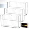 DoubleFill Post Card Holder Display Stand 6 x 4 Inch Wall Mount Index Display Clear Acrylic Organizer Small Brochure Hanging Pamphlet Holder for Flyer Magazine File Display(3 Pack)