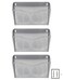 EasyPAG Mesh Hanging Wall File Organizer 3 Single Pocket Wall Mounted File Holder Mail Organizer for Office, Home and School, Silver