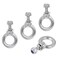 uxcell Lifting Eye Bolt M4 x 11mm Male Thread with Hex Screw Nut Gasket Flat Washer for Hanging, 304 Stainless Steel, 4 Sets
