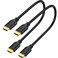 UVOOI Short HDMI Cable 1 Foot 2-Pack, 4K 1FT HDMI to HDMI Cable High Speed HDMI 2.0 Cord Supports 4K@60Hz, 2K, 1080P, HDCP 2.2, HDR, 3D, ARC &amp; Ethernet