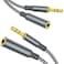 MCSPER Headphone Extension Cable, [2-Pack, 6.6ft Hi-Fi ] 3.5mm Extension AudioMale to Female Aux Adapter Hi-Fi Sound Stereo Extender Cord for Headset, iPhone, iPad, Smartphones, Tablets &amp; More (Grey)