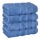 American Soft Linen Luxury Hand Towels for Bathroom, 100% Cotton Turkish 4 Piece Hand Towel Set, 600 GSM Hand Face Towels for Kitchen, Electric Blue Hand Towels