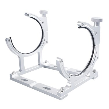 Bevinsee 7" Nitrous Oxide Nos Single Bottle Holder Bracket Billet Aluminum for 10-15 pounds Nitrous Bottle Silver