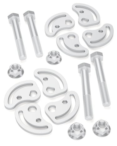 Dynofit Camber Kit for Silverado Sierra 1500 2500, Upper Control Arm Cam Bolts for Yukon Express 1500 2500 Hummer H2 H3, Alignment Camber Caster Adjusting Bolt &plusmn;1.5 Degree, Set of 4Pcs