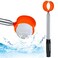 Nogcay Golf Ball Retriever for Water Telescopic, 12Ft Stainless Steel Ball Retriever Tool Golf Ball Grabber Orange