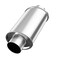 A-KARCK 2.5 inch 304 Stainless Steel Muffler, Ultra Quiet Resonator, Universal Sliver Oval Performance Exhaust Muffler