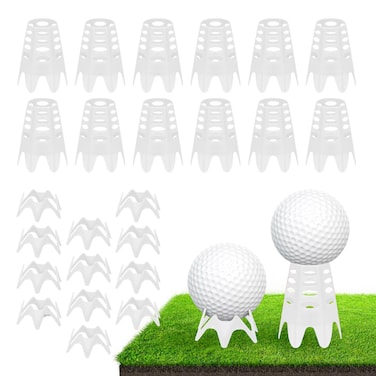 Rolitwils Golf Simulator tees, 22Pcs Plastic Golf Mat Tees for Home, Outdoor or Indoor Golf Tees for Training, Practice Golf tees for Winter Turf and Driving Range, Pack of 12 Tall &amp; 12 Small