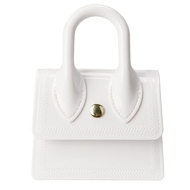 Crossbody Bag Mini Toddler Purse with Signle Handle for Little Girl Kids Cute Handbags Shoulder Messenger Bag (White)