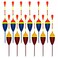 Proximitck 12 Pcs Fishing Floats Fishing Bobbers Balsa Cork Wood Floats Oval Stick Floats Slip Bobbers for Fishing Tackle Accessories for Trout Bass Fishing