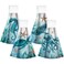 Sratte 4 Pcs Hanging Hand Towels Theme Gift Hanging Kitchen Towels Bath Towels Dish Towel Absorbent Oven Stove Washcloth with Loop for Home (Blue,Sea)