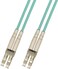 2 Meter 40Gb OM4 Multimode Duplex Fiber Optic Cable (50/125) - LC to LC - Aqua