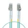 OM3 LC to LC Fiber Patch Cable, 10G Multimode Fiber Duplex LC 50/125&mu;m Fiber Optic Cable Cord, LSZH 1 Meter(3ft), Aqua