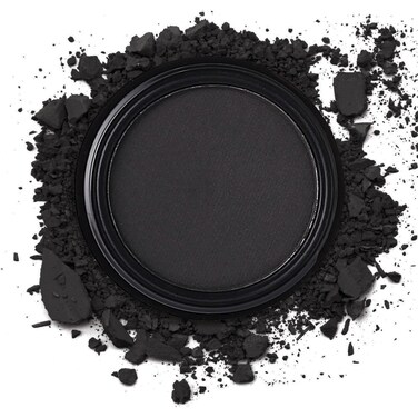 MEICOLY Black Single Eyeshadow,Pressed Powder Matte Eye shadow,Ash Eye Black Special Effects Powder,Opaque Vegan Cruelty Free Eyeshadow for Halloween Goth Gothic Skull Makeup,Day &amp; Night,Black