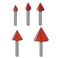5Pcs 6mm Shank 60 Degree V Grooving Router Bit Set, CNC Engraving V Grooving Bit Cutter for 3D Signmaking Lettering Carving Woodworking Tool Chamfer Router bit