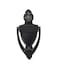QCAA Door Knocker with 180 Degree Viewer, Zinc Die-Cast Construction 5-1/2'' Height, Matte Black, 1 Pack