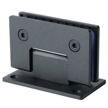 Alise Glass Shower Door Hinges, 90 Degree Shower Door Hinges for Glass Doors,Heavy Duty Stainless Steel Cabinet Hinges Wall to Glass,Frameless Shower Doors Hardware Replacement Part,Black