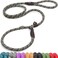 Fida Durable Slip Lead Dog Leash, 6 FT x 1/2" Heavy Duty Dog Loop Leash, Comfortable Strong Rope Slip Leash for Large, Medium Dogs, No Pull Pet Training Leash with Highly Reflective, Grey