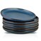 HVH Porcelain Dinner Plates Set of 6, 10.25 inch Ceramic Plates Set, Large Dinner Plates Set for Dinner, Salad, Ceramic Dinner Plates, Healthy Dinner Plates Set of 6, Farmhouse Style (Black)