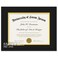 Fxojyvo Black 11x14 Diploma Frame, Display Document 8.5 x 11 with Mat or 11 x 14 Without Mat, Certificate Frame with Black&amp;Gold Mat for Masters Associates Bachelor Degree - 1 Pack