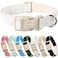 ARING PET White Dog Collar-Adjustable Small Dog Collars, Lightweight Cotton Wedding Pet Collars with Quick Release Buckle for Small Medium Large Dog