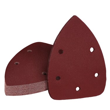 240 Grit Mouse Sander Sandpaper, Jamiikury 5 Hole Detail Sander Sandpaper Palm Sander Paper Mouse Sanding Pads Hook and Loop Sanding Sheets - Pack of 20