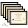 Tasybox 8.5x11 Document Frame Certificate Diploma Frame with High Definition Glass, 5 Pack Picture Frames for Wall and Tabletop, Black