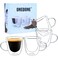 ONEDONE Small Espresso Cups Set of 4, Double Walled Glass Espresso Shots Cup 2.8 OZ Thermo Insulated Espresso Cups with Handle Clear Espresso Mugs Demitasse Cups for Espresso Machine