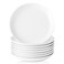 XINLTC 8-Piece Ceramic Appetizer Plates 5.6 Inch, Small Mini Dessert Plates Dinner Plates, Lightweight Round Plates for Bread, Butter, Snack, Dinnerware Saucer Sets - Ivory