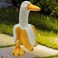 Eousera Large 8'' H Cute Banana Duck Outdoor Statues Decor, Weird Garden Gifts for Birthday Halloween Christmas, Funny Yard Sculptures Lawn Patio Ornaments Decorations
