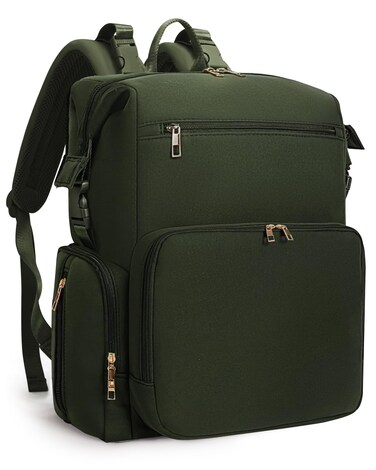 CEI-CEI Neoprene Diaper Bag Backpack with Changing Pad, Large Newborn Baby Maternity Bags Travel Tote with Insulated Pockets (Oat)