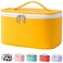 KITENROM Portable Makeup Bag Cosmetic Bags for Women Medium Pouch Case Purse Make Up Organization Waterproof(Yellow)