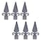Woogim 6PCS Sliver Iron Fence Finials for Decorative Fences Iron Forged Tip for 20mm Square Pipe