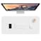 Hsurbtra Desk Pad, 30" x 14" PU Leather Desk Mat, XL Extended Mouse Pad, Waterproof Desk Blotter Protector, Ultra Thin Large Laptop Keyboard Mat, Non-Slip Desk Writing Pad for Office Home, White