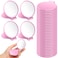 Saysurey 24 Pieces Mini Compact Mirror Bulk Round Portable Makeup Mirror Folding Pocket Mirror Travel Mirror for Homeless, 2.8 x 2.4 Inch(Pink)