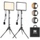 2-Pack Photography Lighting Kit, NiceVeedi 22W LED Video Light Kit, 2900-7000K Dimmable Studio Light with Tripod Stand, 73" Stream Light for Video Recording
