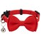 Gyapet Cat Collar with Bell Breakaway Kitten Small Puppy Safety Bow Tie Solid Wedding Basic Color [1pc] Red