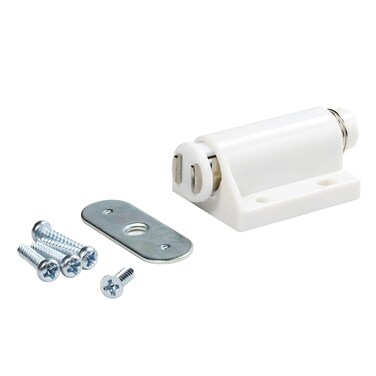 Rok Hardware Magnetic Kitchen Cabinet Furniture Door Touch Push to Open Latch Catch (2 Pack, White)