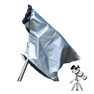 J&amp;C Telescope Cover 420D Silver Outdoor Scope Cover Waterproof DSLR Camera Rain Covers Rain Resistant Patio Telescope Covers Dustproof UV Resistant