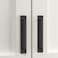 HOMOTEK 2pack 150mm Self-Adhesive Sliding Closet Door Handles Instant Self-Stick Cabinet Drawer Handles, Stick-On Kitchen Cabinet Pulls Furniture Handles, No-Drill, Black