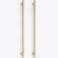 RZDEAL 2pcs Solid Brass Gold Cabinet Pulls, 12-3/5Inch Hole Centers for Kitchen Cupboard Handles Modern Drawer Dresser Pulls Bathroom Brushed Brass Cabinet Pulls Wardrobe Door Handles