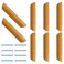 Piutouyar 128mm / 5 Inch Hole Centers Wooden Handles, Decorative Furniture Pulls, Painted Smoothly Kitchen Handles for Cupboard, Closet, Drawer, Wardrobe, 6.3Inch Long(8 Pcs)