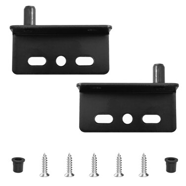 Door Pivot Hinges Heavy Duty Concealed Hinges with Bushing for Wood Doors, Drawers, Furniture Cabinets, Wardrobe, Showcase (Black)