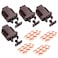 Cabinets Push Latch Cabinet &amp; Furniture Door Catches Cabinet Latch Rebound Self-Locking Device Kitchen Closet Closing Door Catch Closer（4 Pack Brown）