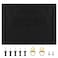 TORASO Cork Board Bulletin Board with Felt,Wood Framed Display Bulletin Board for Walls with Pins, Eye Bolts, gaskets, Screws, Pin Board for Office, School and Home(Black,1pc)