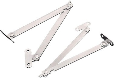 MY MIRONEY Stainless Steel 180 Degree Rotatable Folding Lid Support Hinge for Furniture Cabinet Pack of 2